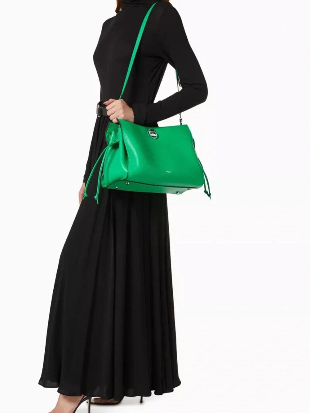 MULBERRY IRIS Green Leather Top-Handle Women’s Bag. NWOT